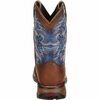 Durango LIL' Big Kid Western Boot, DARK BROWN/BLUE, M, Size 7 DWBT053